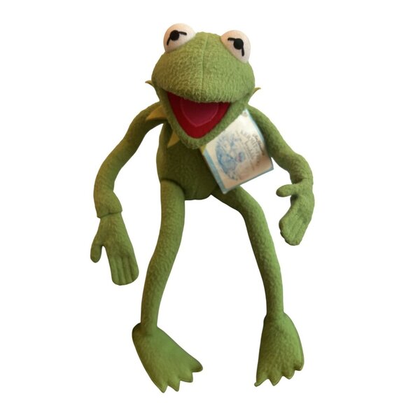 Vintage Eden Toys Kermit The Frog Plush Bendable Poseable Doll With Original Tag - Picture 1 of 8